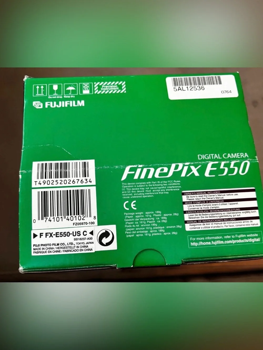 Fujifilm FinePix E550 6.3MP Digital Camera NEW Sealed xD Card Included
